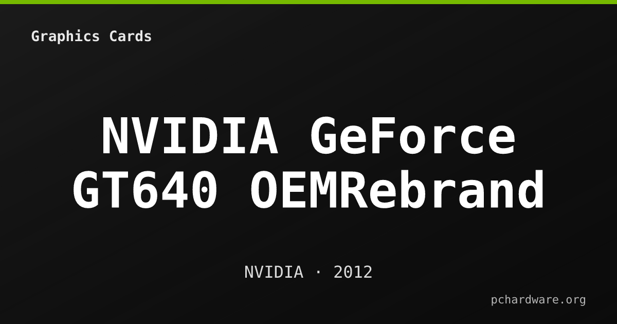NVIDIA GeForce GT640 OEMRebrand card