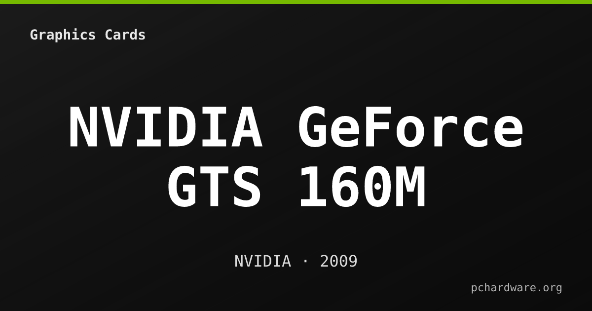 NVIDIA GeForce GTS 160M card