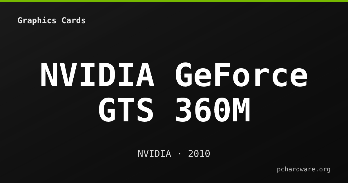 NVIDIA GeForce GTS 360M card