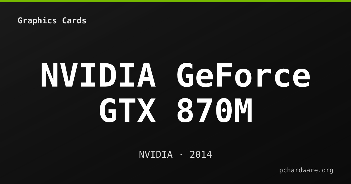 NVIDIA GeForce GTX 870M card