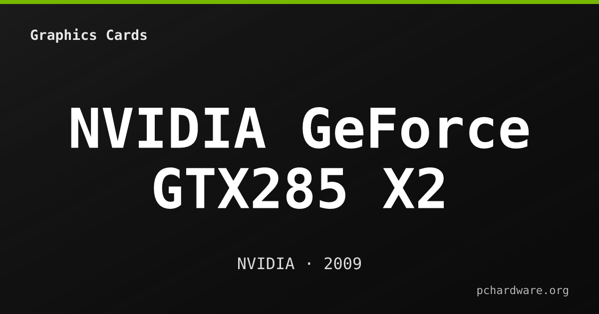 NVIDIA GeForce GTX285 X2 card