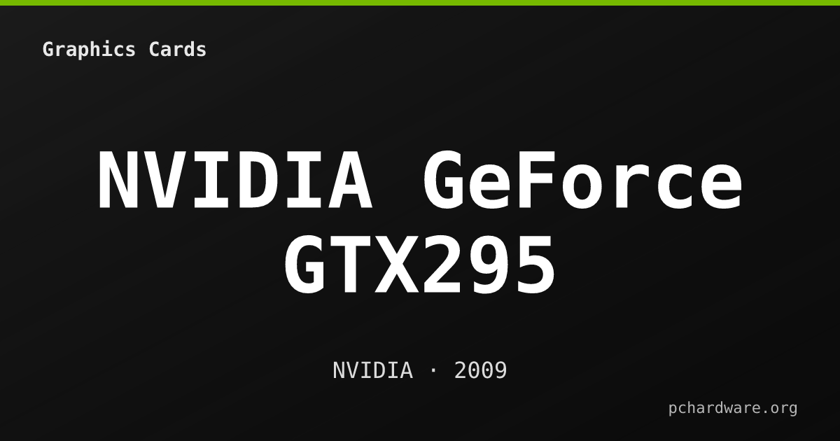 NVIDIA GeForce GTX295 card