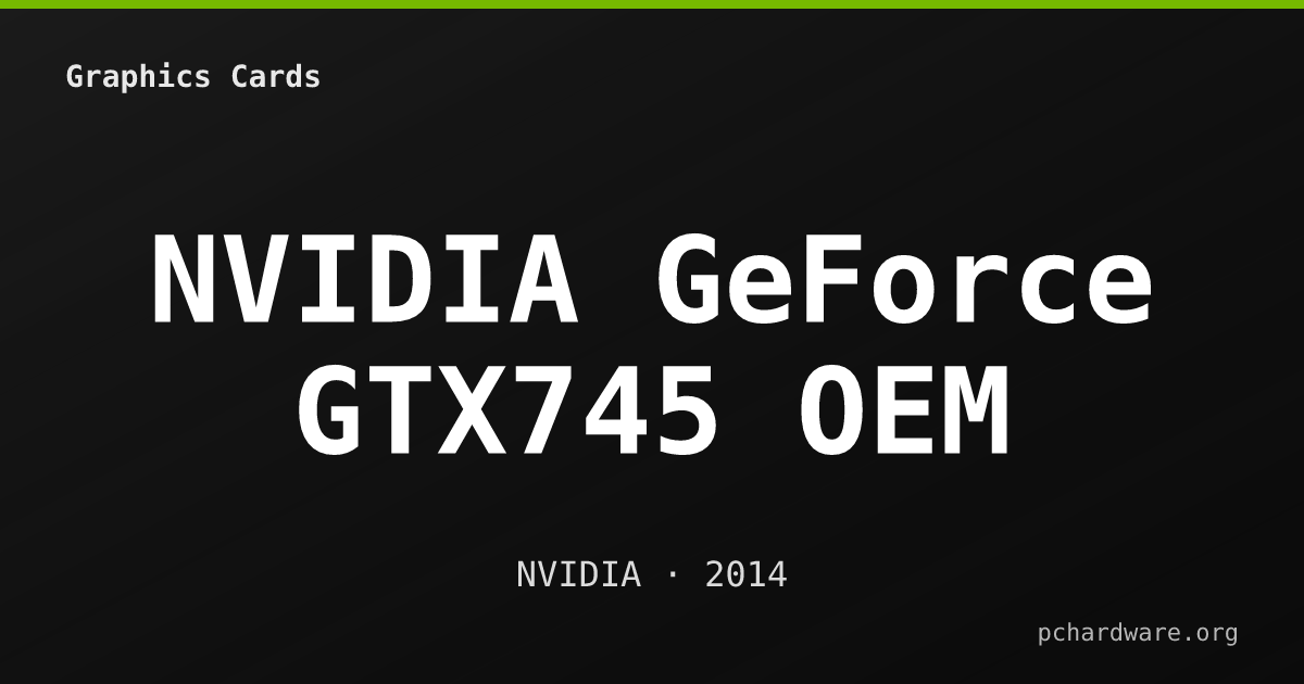 NVIDIA GeForce GTX745 OEM card