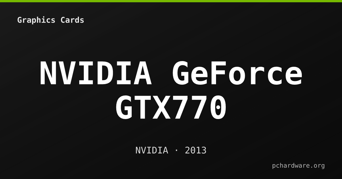 NVIDIA GeForce GTX770 card