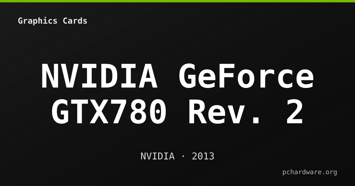 NVIDIA GeForce GTX780 Rev. 2 card