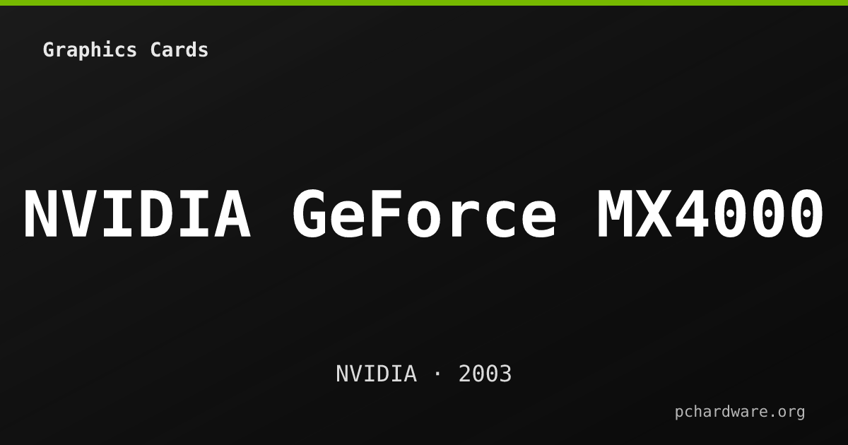 NVIDIA GeForce MX4000 card