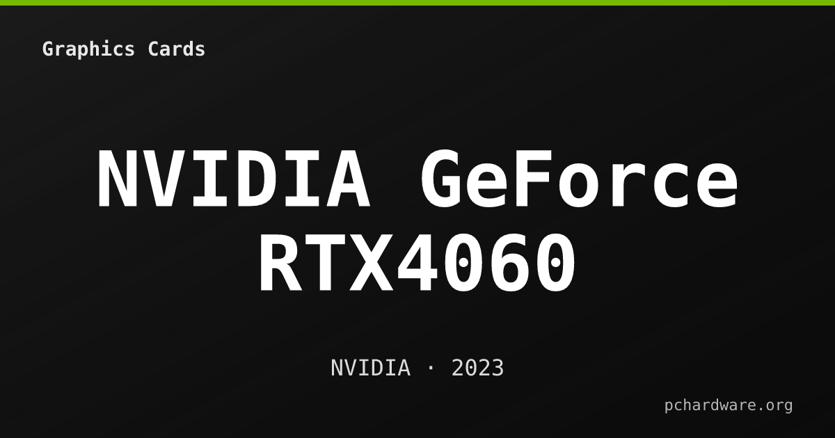 NVIDIA GeForce RTX4060 card