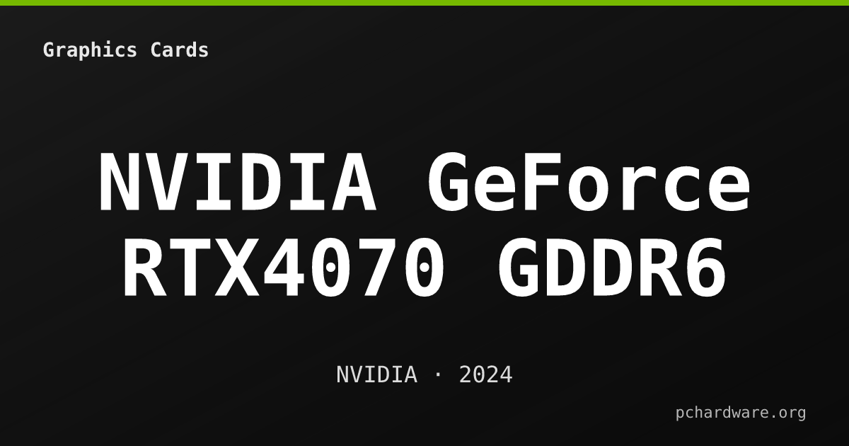 NVIDIA GeForce RTX4070 GDDR6 card