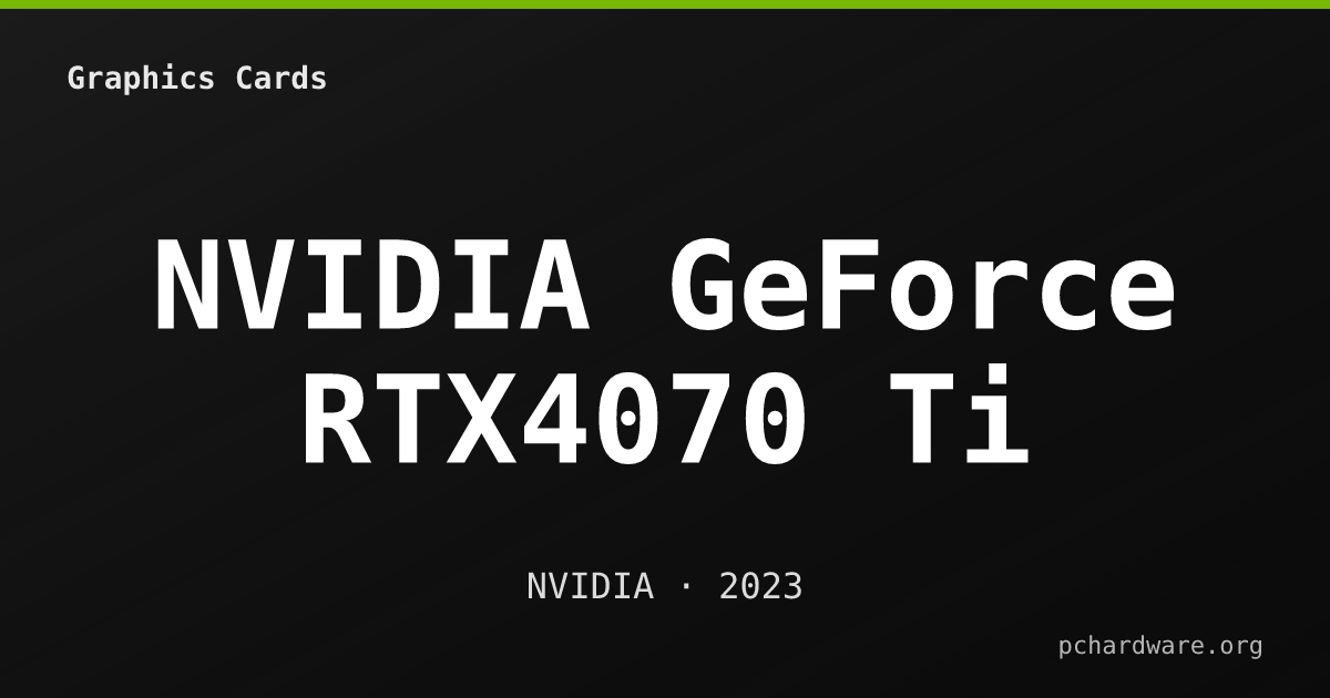 NVIDIA GeForce RTX4070 Ti card