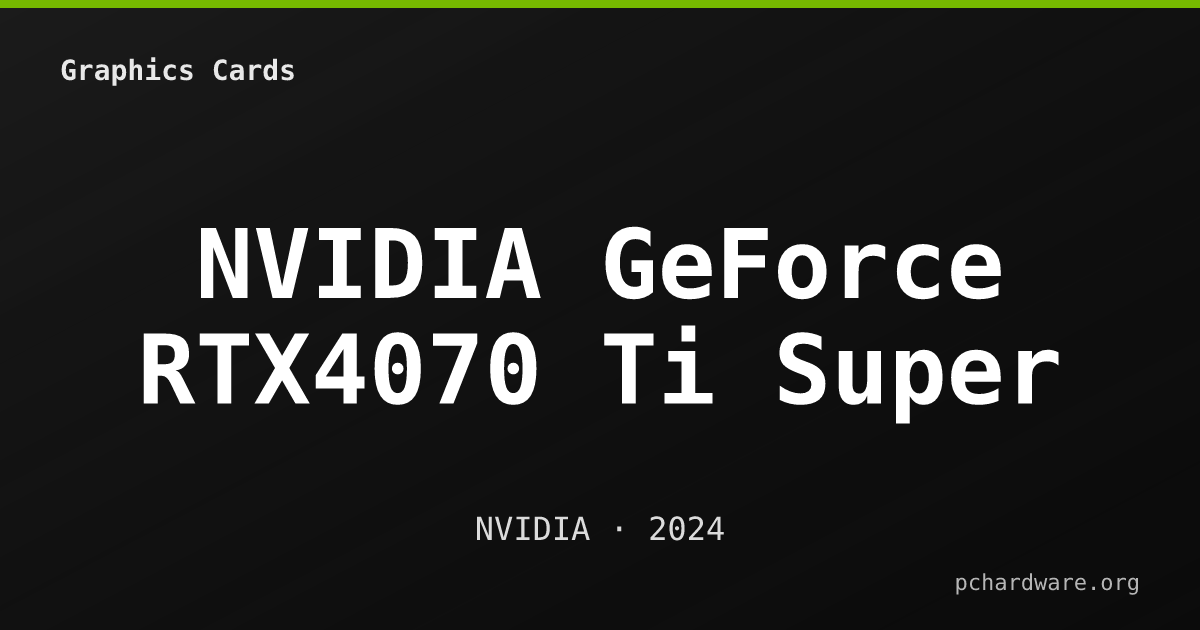 NVIDIA GeForce RTX4070 Ti Super card