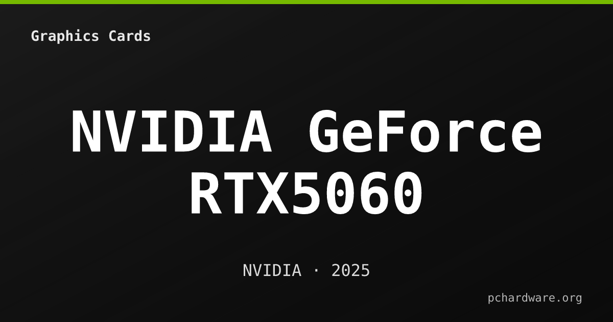 NVIDIA GeForce RTX5060 card