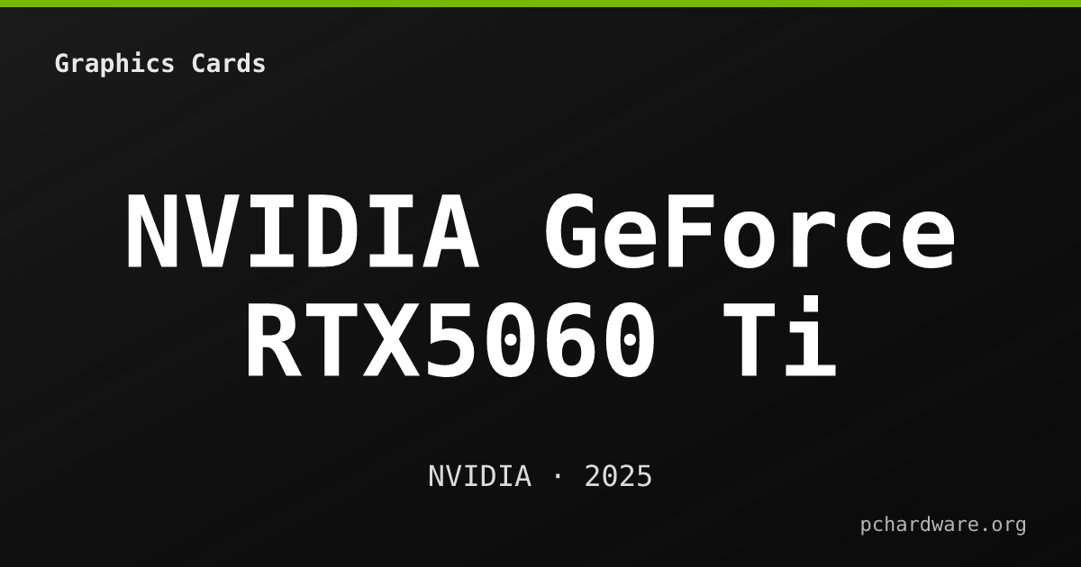 NVIDIA GeForce RTX5060 Ti card