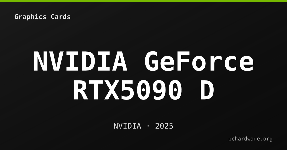 NVIDIA GeForce RTX5090 D card