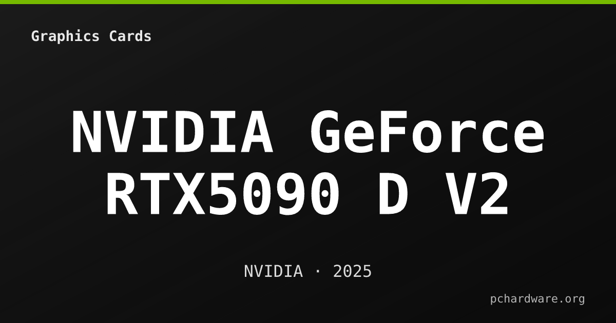 NVIDIA GeForce RTX5090 D V2 card