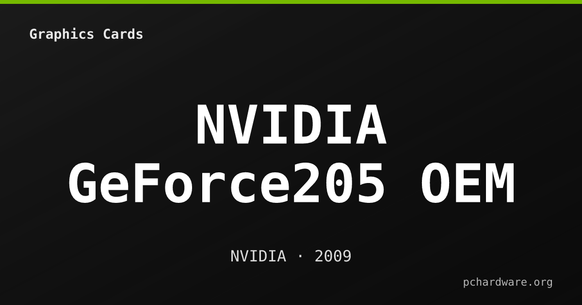 NVIDIA GeForce205 OEM card
