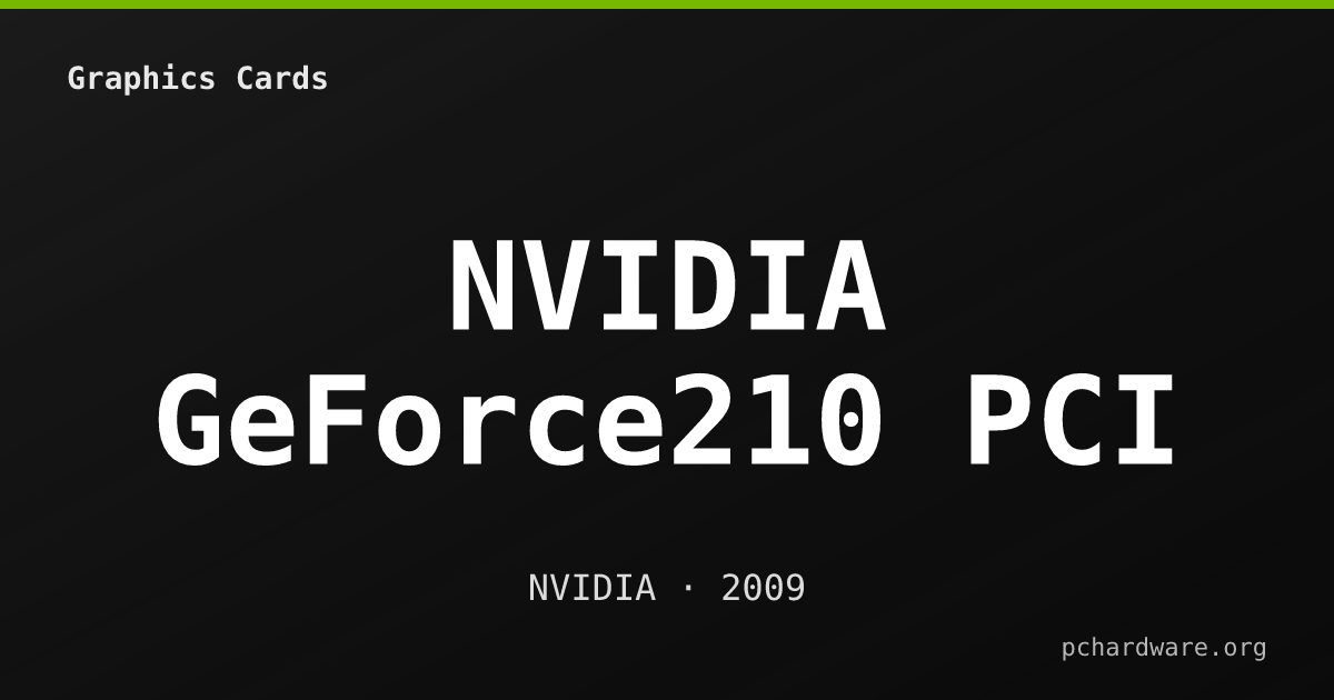 NVIDIA GeForce210 PCI card