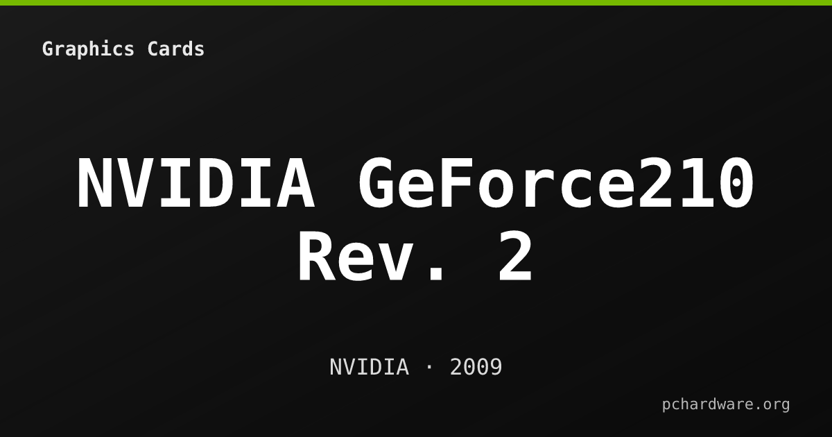 NVIDIA GeForce210 Rev. 2 card