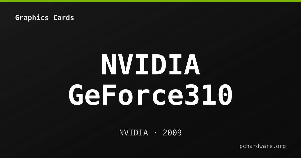 NVIDIA GeForce310 card