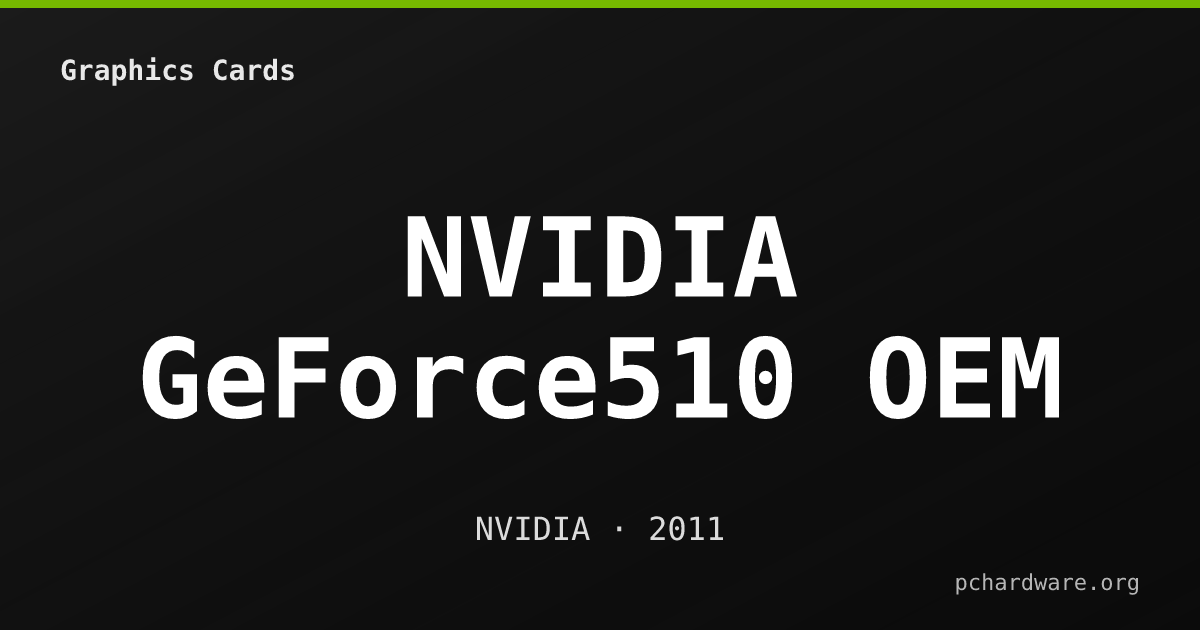 NVIDIA GeForce510 OEM card
