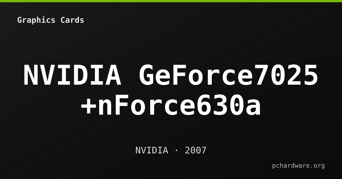 NVIDIA GeForce7025 +nForce630a card