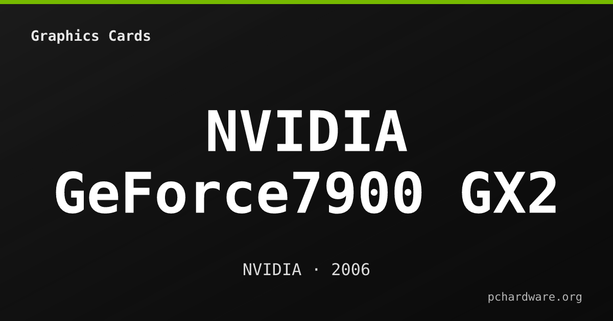 NVIDIA GeForce7900 GX2 card