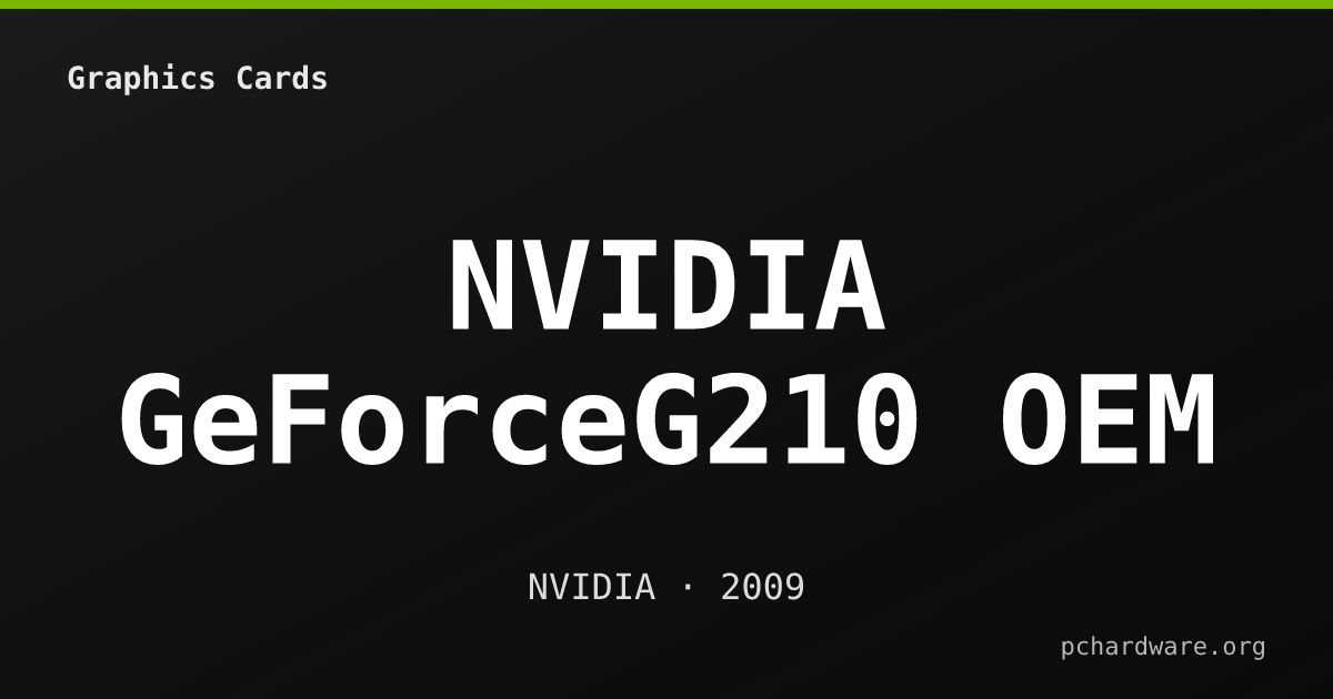 NVIDIA GeForceG210 OEM card