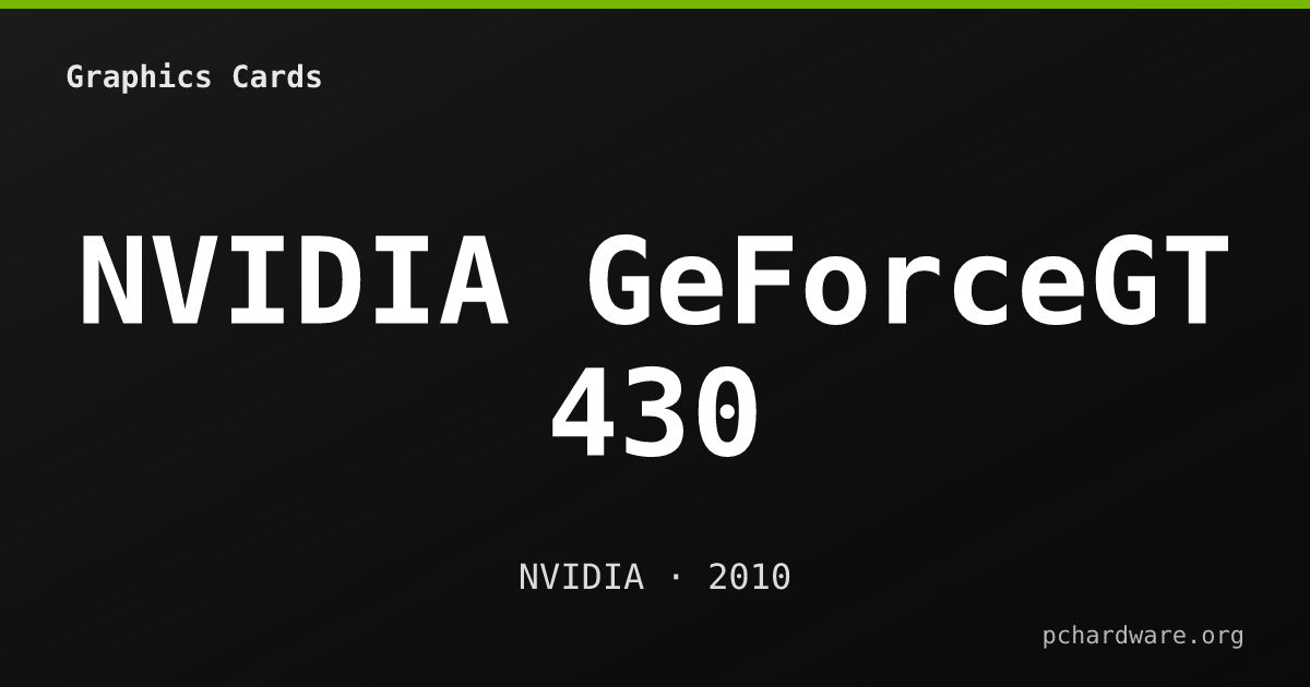 NVIDIA GeForceGT 430 card
