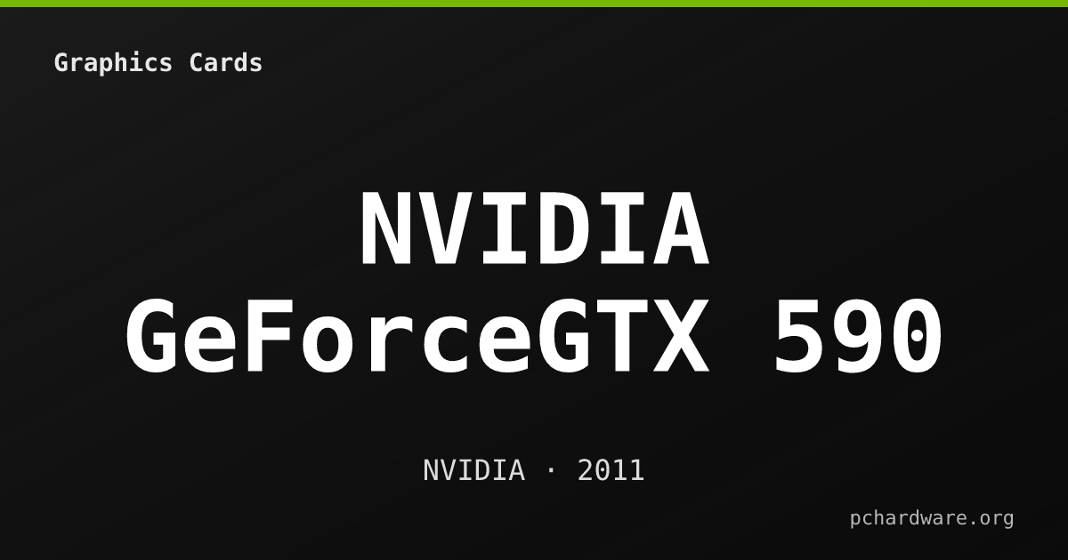 NVIDIA GeForceGTX 590 card