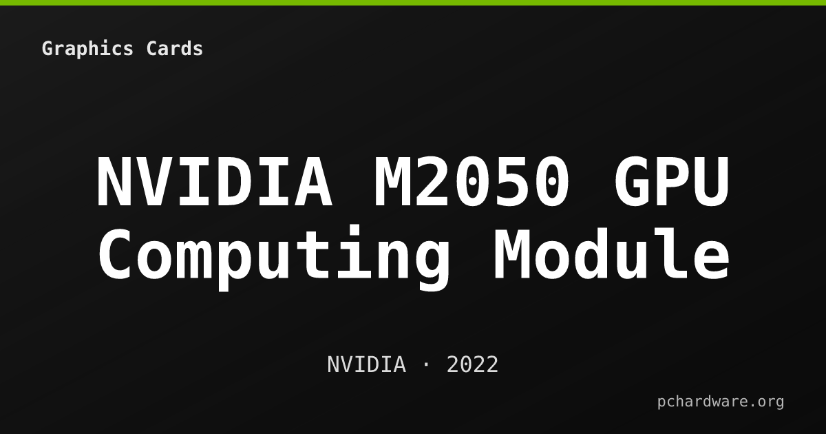 NVIDIA M2050 GPU Computing Module card