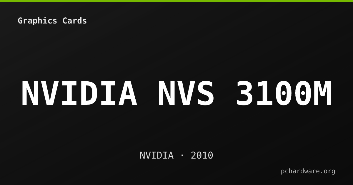 NVIDIA NVS 3100M card