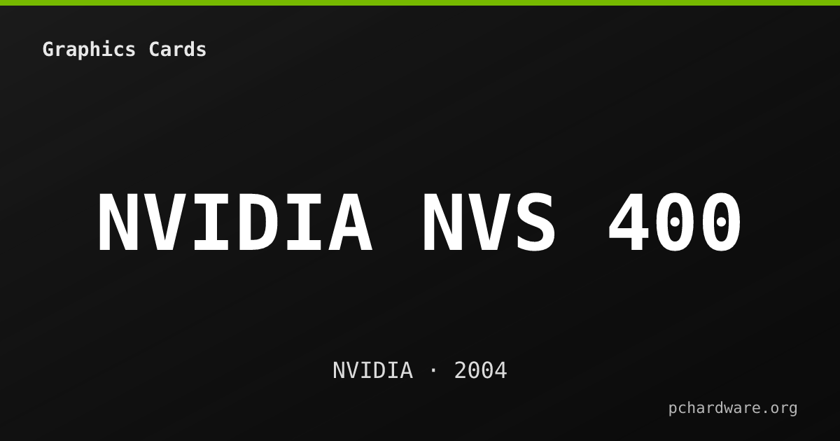 NVIDIA NVS 400 card
