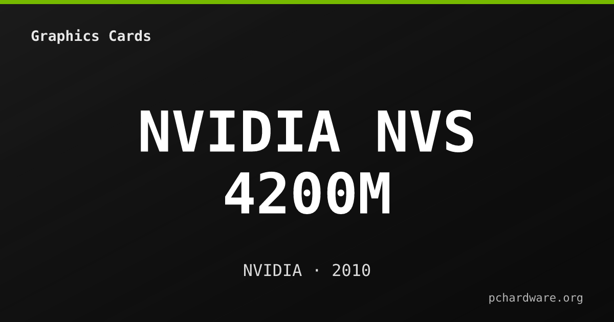 NVIDIA NVS 4200M card