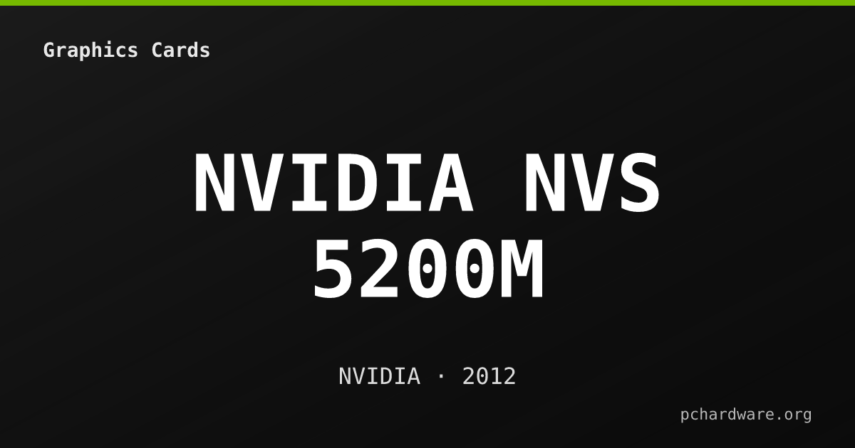 NVIDIA NVS 5200M card