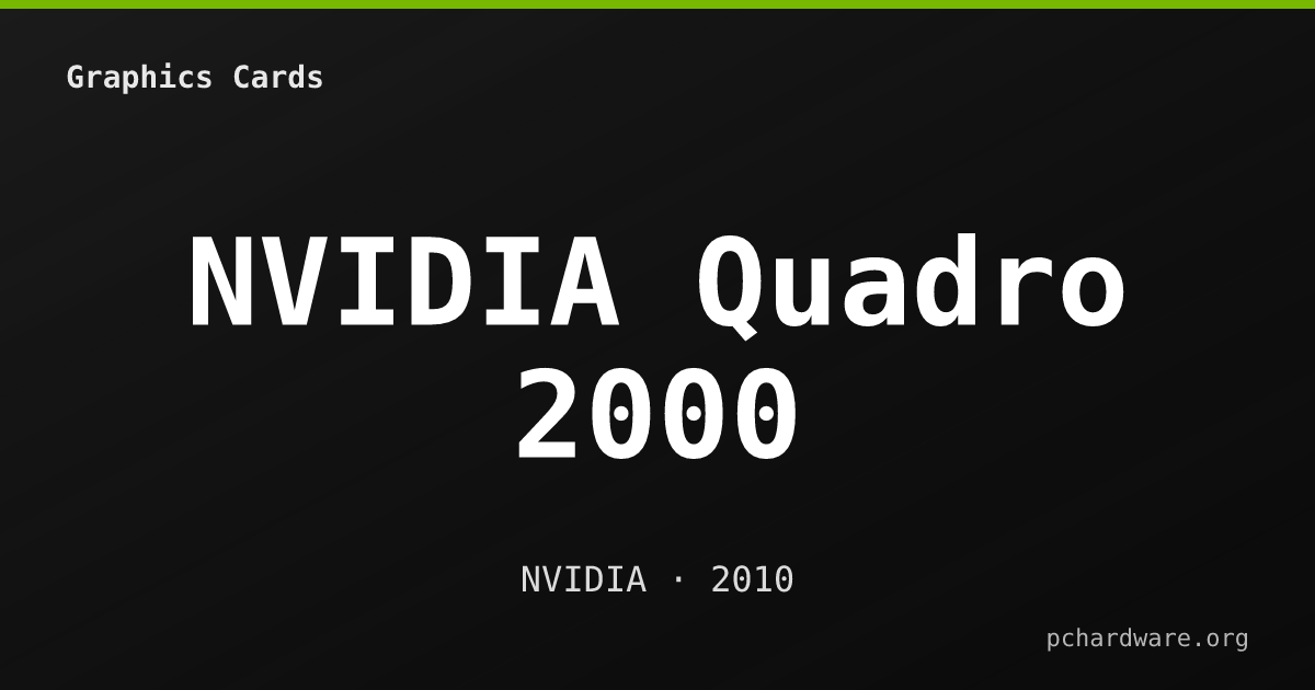 NVIDIA Quadro 2000 card