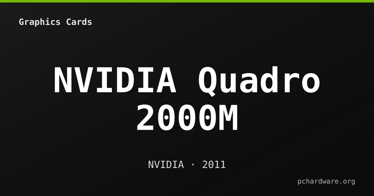 NVIDIA Quadro 2000M card