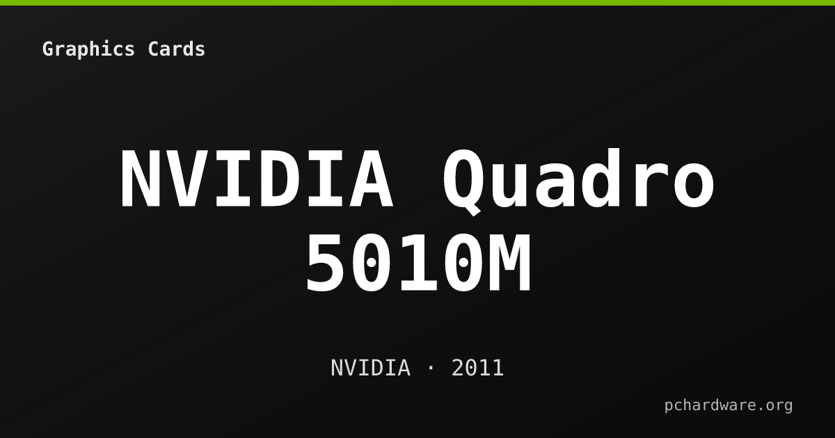 NVIDIA Quadro 5010M card