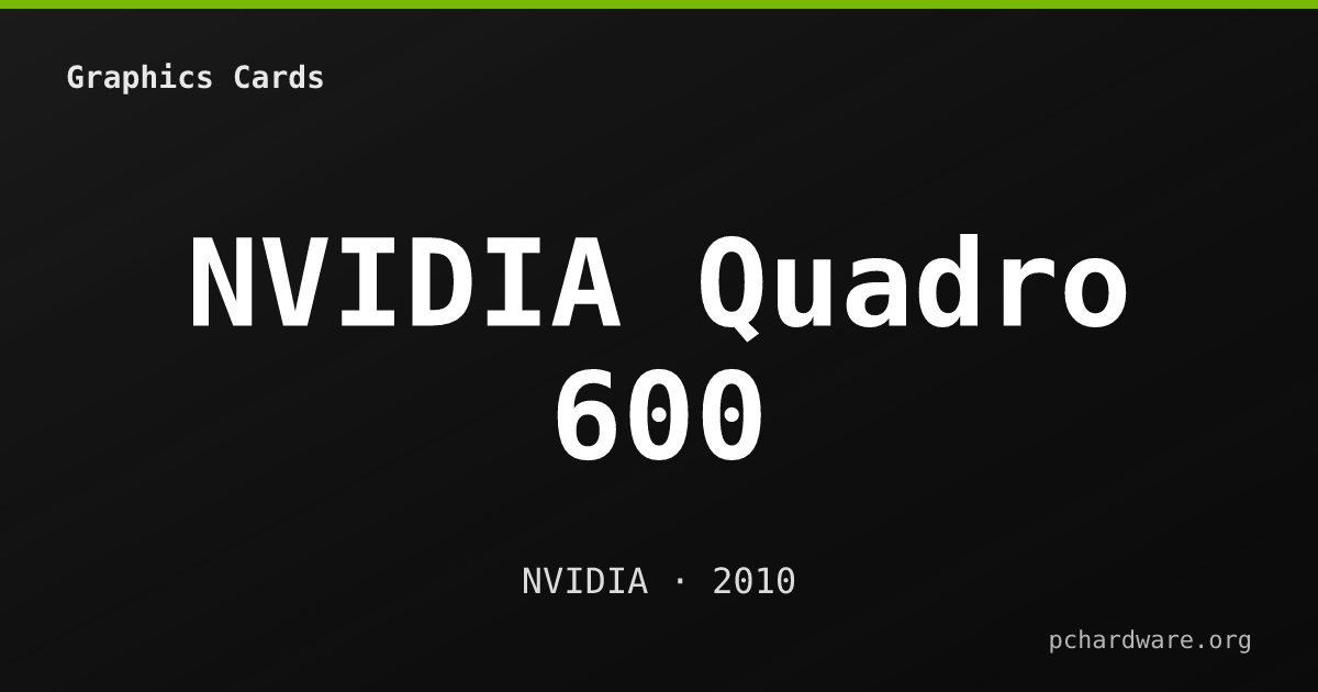 NVIDIA Quadro 600 card