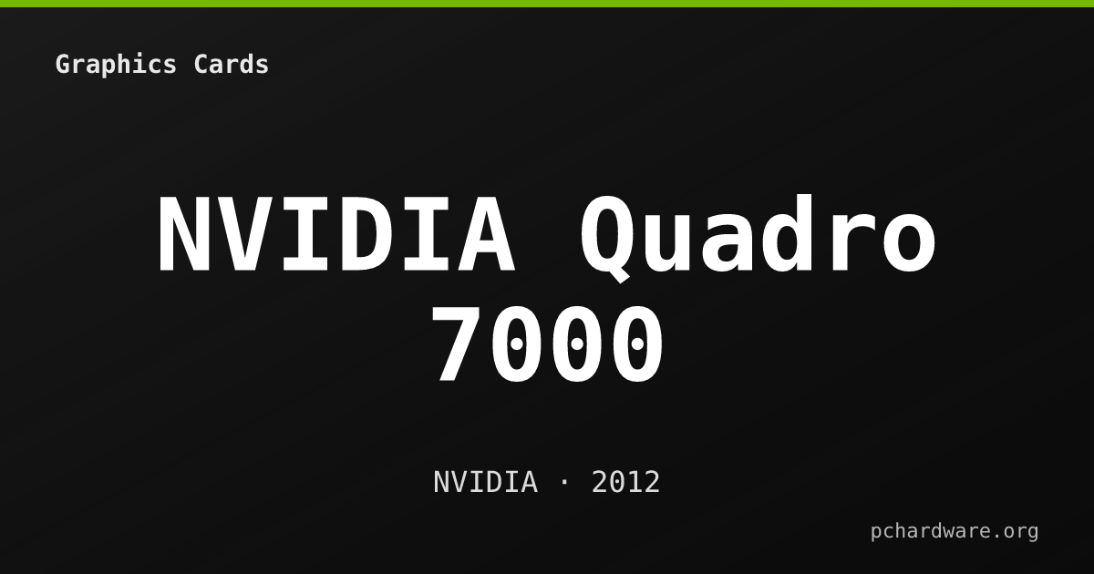 NVIDIA Quadro 7000 card