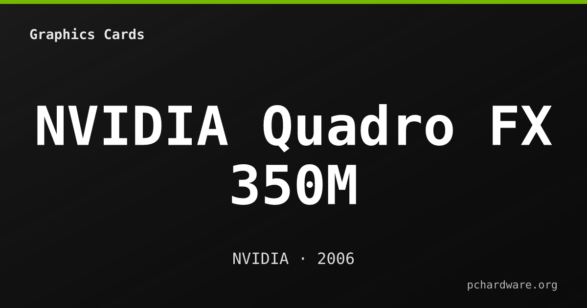 NVIDIA Quadro FX 350M card