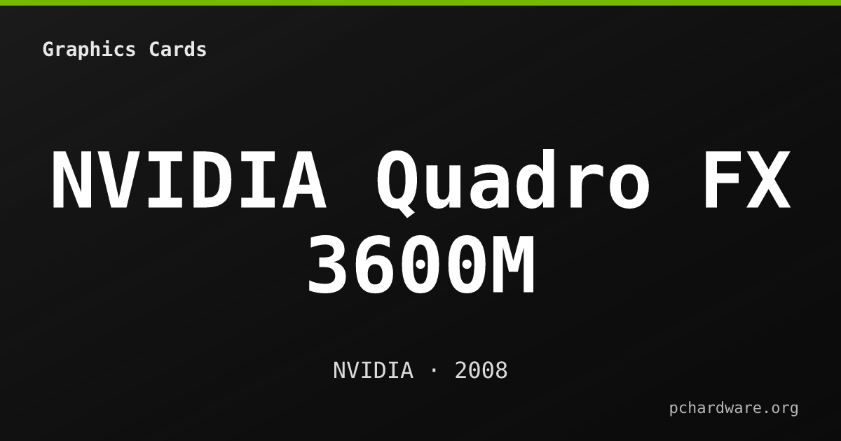 NVIDIA Quadro FX 3600M card