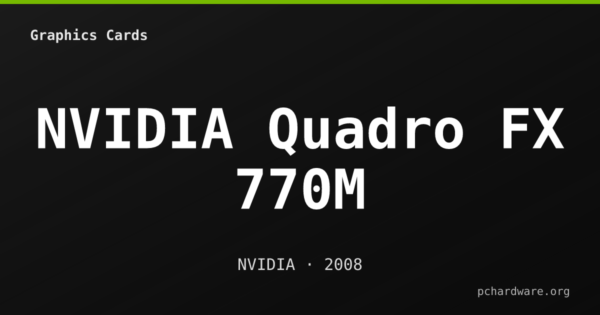 NVIDIA Quadro FX 770M card