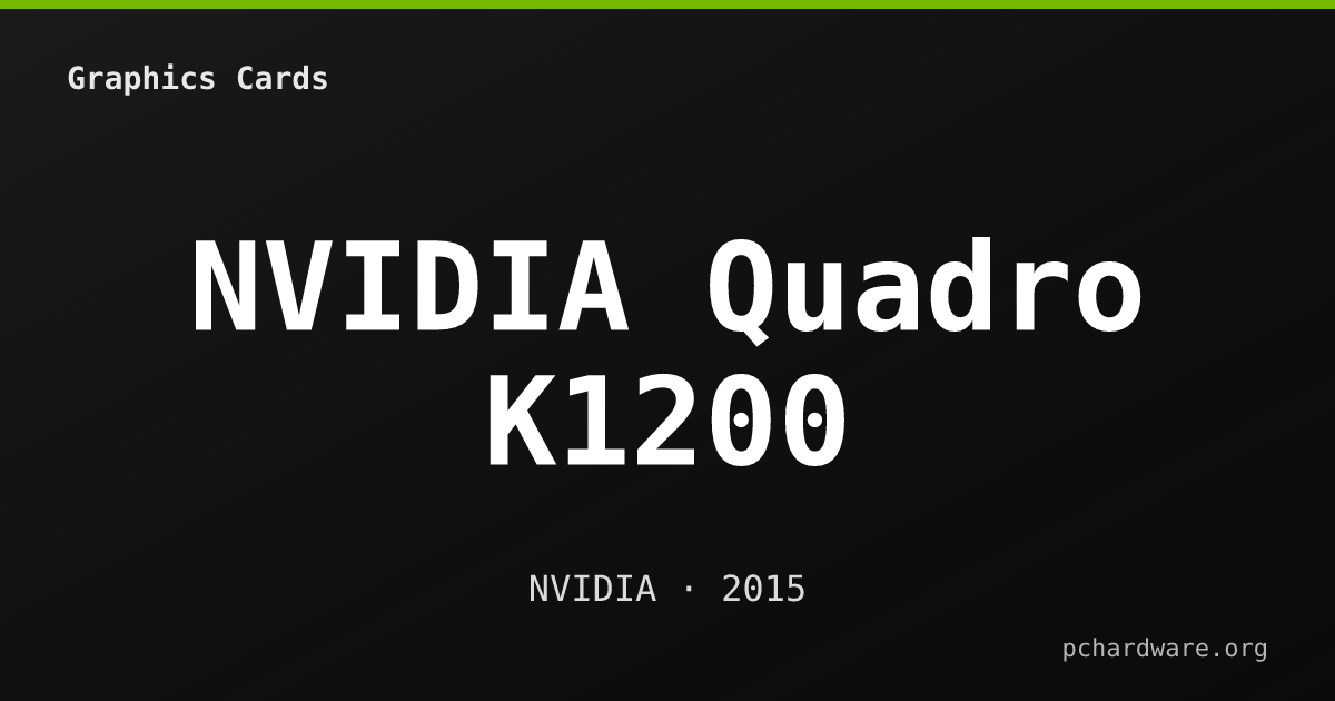 NVIDIA Quadro K1200 card