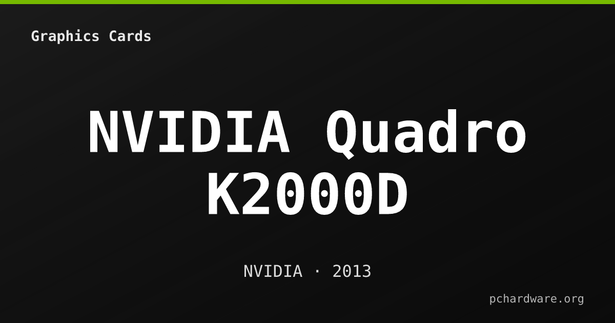 NVIDIA Quadro K2000D card