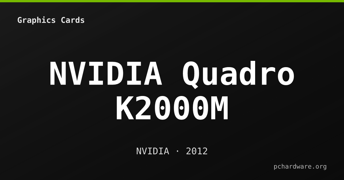 NVIDIA Quadro K2000M card