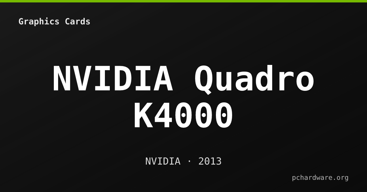 NVIDIA Quadro K4000 card