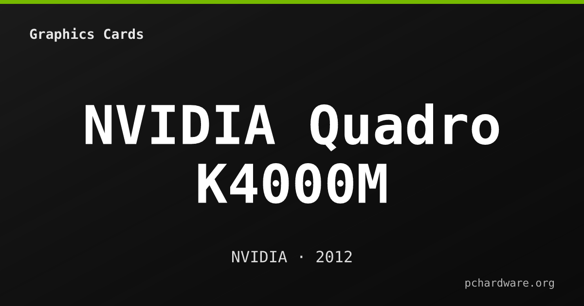 NVIDIA Quadro K4000M card