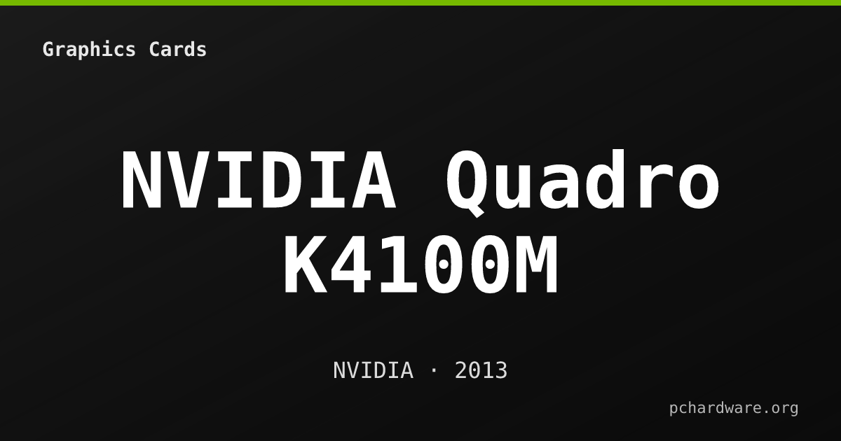 NVIDIA Quadro K4100M card