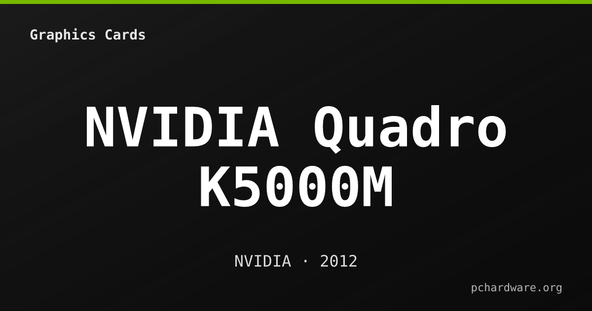 NVIDIA Quadro K5000M card
