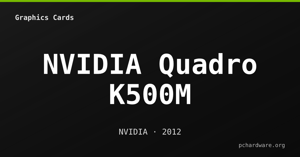 NVIDIA Quadro K500M card