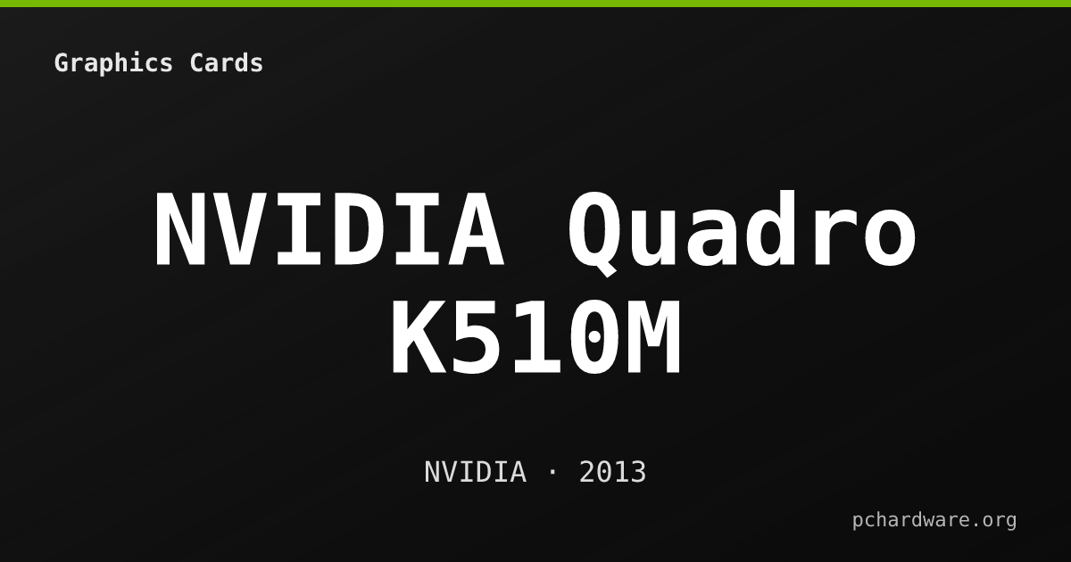 NVIDIA Quadro K510M card